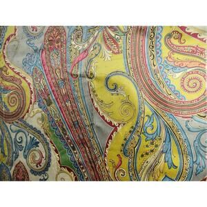 1 yd x 54 in Brunschwig & Fils Portmore Multicolor Paisley Italian Cotton Velvet